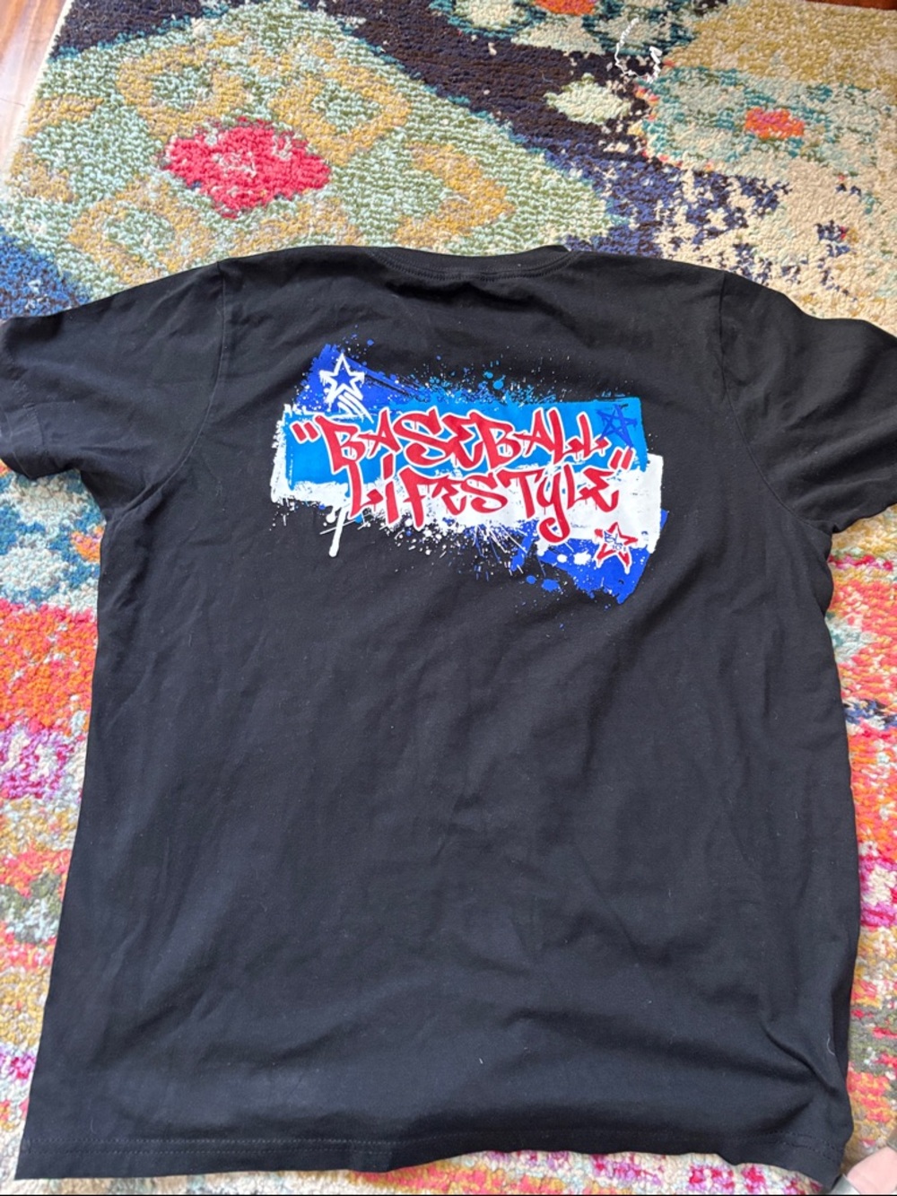 Baseball Lifestyle 101 Kids Black Short Sleeve Tee - size XL - Picture 3 of 3